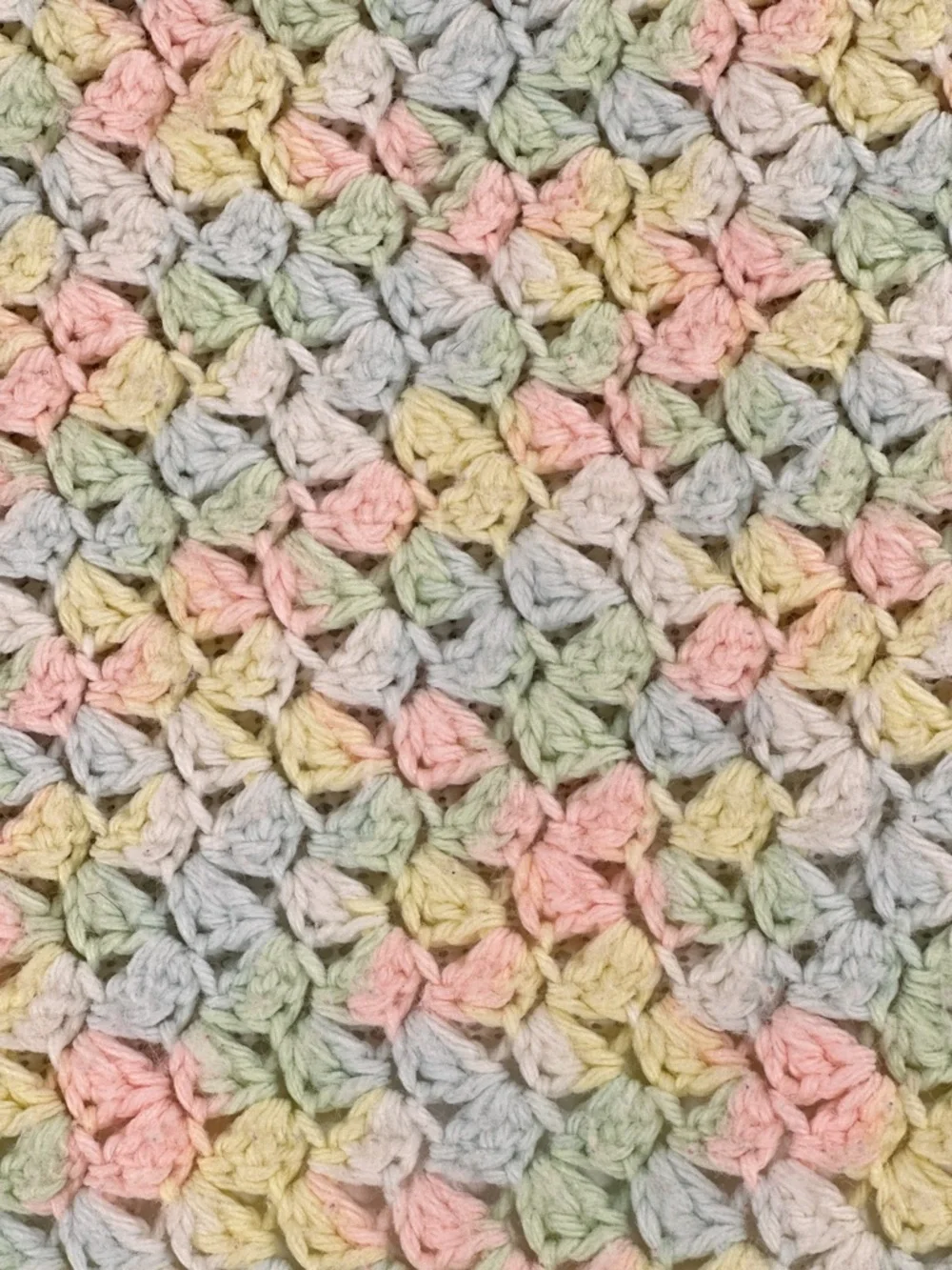 Pastel Crochet Baby Blanket Shell Stitch Nursery Afghan OS